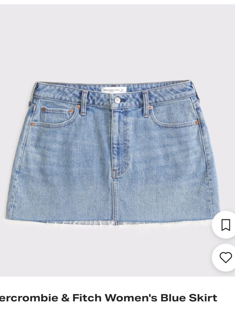 Abercrombie & Fitch Light Blue Denim Mini Skirt